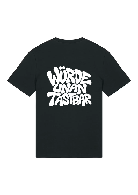 T-shirt Unisex mit Retro-Print (schwarz)
