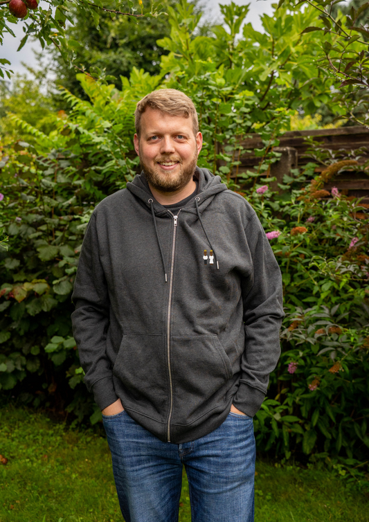 Jacke/Zip-Hoodie (Dunkelgrau)