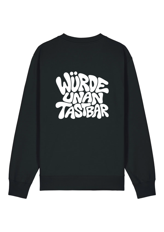 Sweatshirt mit Retro-Print (schwarz)
